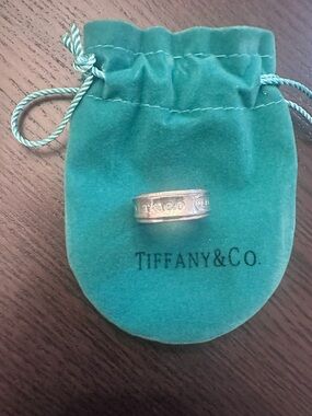 Tiffany & Co. Sterling Silver Size 7
Wide Concave Band 1837 Ring